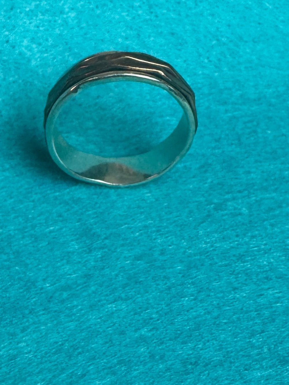 Sterling Silver Fidget Ring with Moveable Copper Bands 0189 - Picture 2 of 3